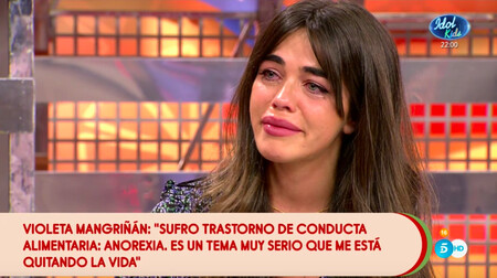 Violeta Mangriñán se derrumba en 'Sálvame' al hablar de su enfermedad y desvela que su máximo apoyo es Marta López Álamo, la novia de Kiko Matamoros