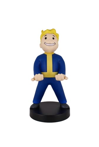 Cable Guy Vault Boy Fallout 76, Soporte de sujeción y/o Carga para Mando de Consola y/o Smartphone de tu Personaje Favorito con Licencia de Bethesda.