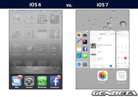 iOs 6 vs. iOS 7 Multitarea