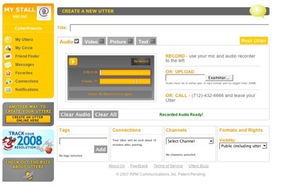 Utterz, servicio de microblogging completo y diferente