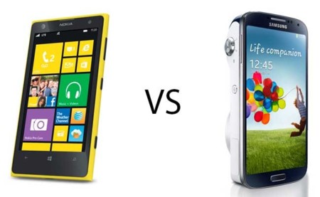 Nokia Lumia 1020 y Samsung Galaxy S4 Zoom frente a frente