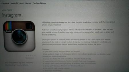 Se filtra imagen de Instagram en Windows Phone Store, ¿verdad o mentira?