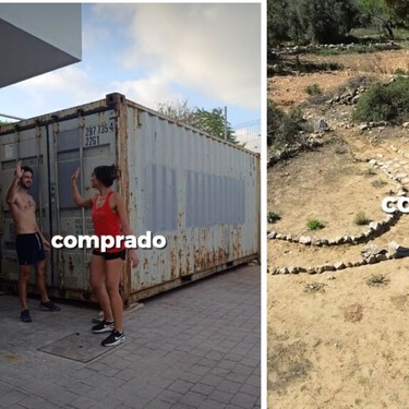 Una pareja compra un contenedor marítimo por 1300 euros y lo reforma para vivir en él: "Harían falta tres trabajos para permitirnos un piso del tamaño de nuestro contenedor"