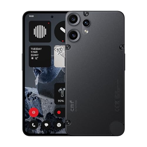 CMF Phone 2 Pro 128GB – Smartphone 5G Libre con cámara de 50 MP y Zoom 20x, Pantalla AMOLED FHD+ de 6,77" 120 Hz, Gran Batería de 5000 mAh de Larga duración y Nothing OS 3.2 – Negro