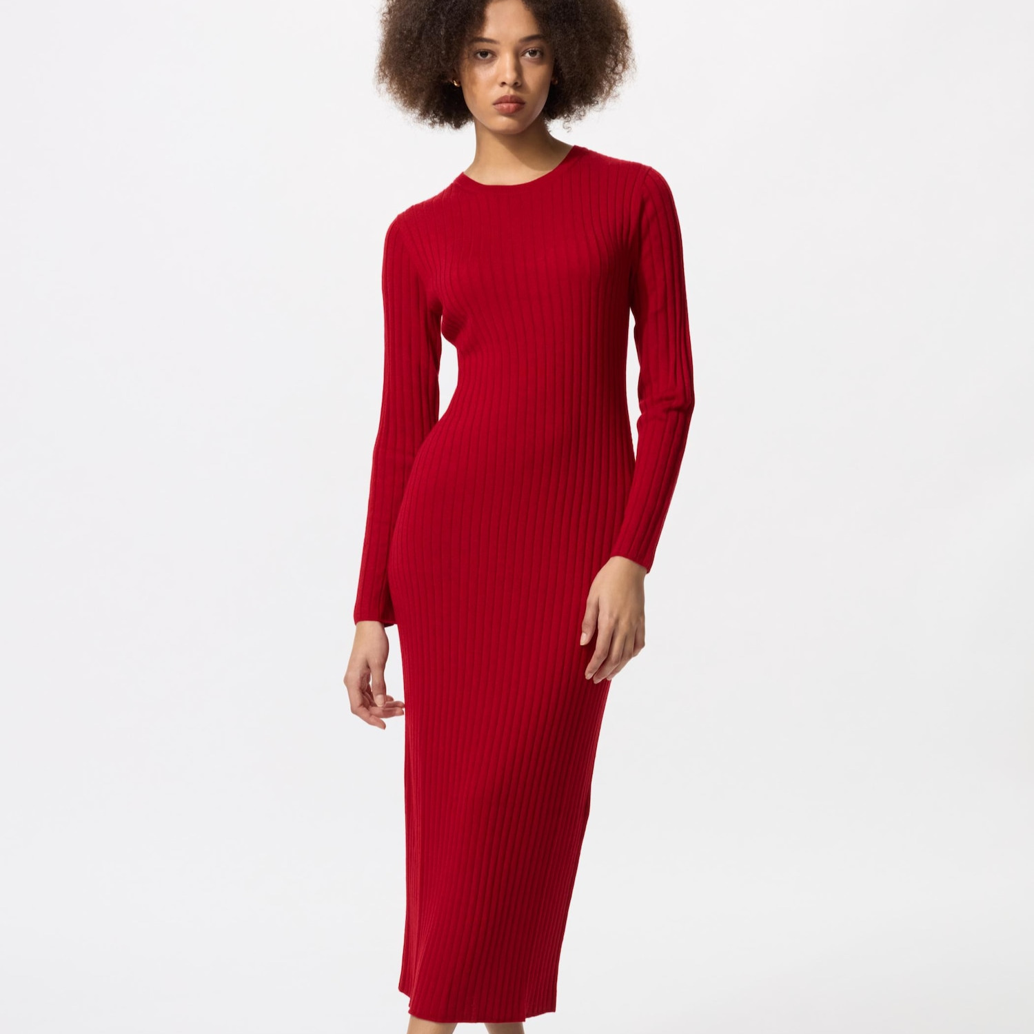 Vestido merino mezcla canalé