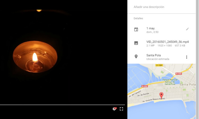 Google Fotos Ubicacién estimada