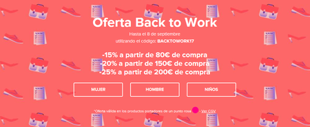Sarenza nos ofrece hasta un 25% de descuento en más de 27.000 artículos: Back to work ahorrando