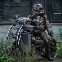 Motor V8, 300 CV y más de 600 kg de peso: así es Gangrena, la moto rusa inspirada en 'Fallout'