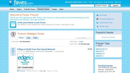 Faves, completo marcador social online a tener en cuenta