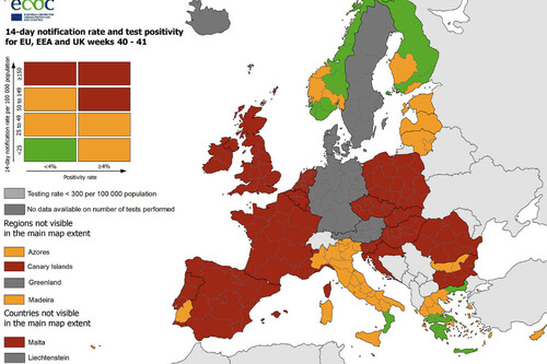 Así quedan los viajes por Europa, según el semáforo europeo de las infecciones para la Covid-19