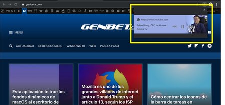 Chrome está probando un botón que nos permite reproducir - pausar audio y vídeo en cualquier pestaña