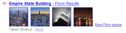Yahoo toma fotos de flickr para sus búsquedas