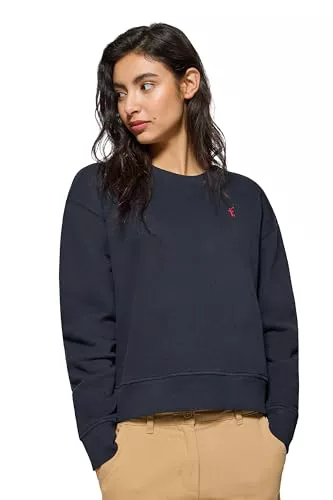 Polo Club Sudadera Azul Marino de Cuello Redondo para Mujer 100% Algodón 