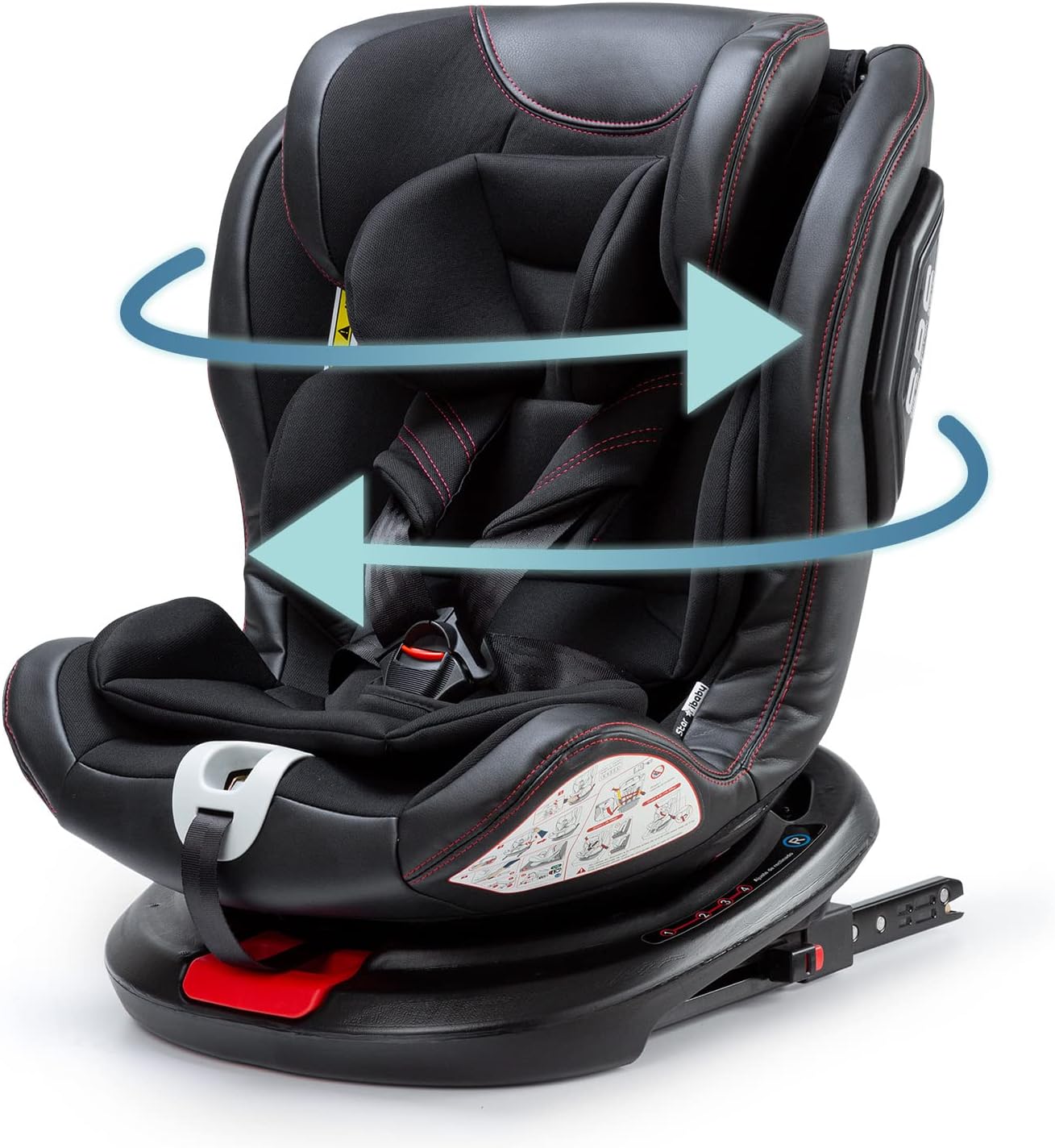 Star Ibaby - Silla de coche grupo 0+/1/2/3 Isofix rotación 360º - Black Edition, 1 Unidad (Paquete de 1)