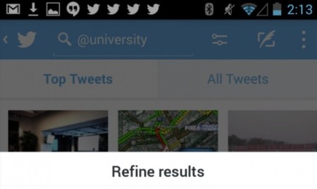 Twitter actualiza sus aplicaciones móviles con filtros de búsqueda