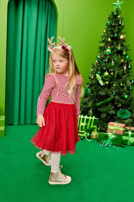Party Red Reindeerprint Dress2