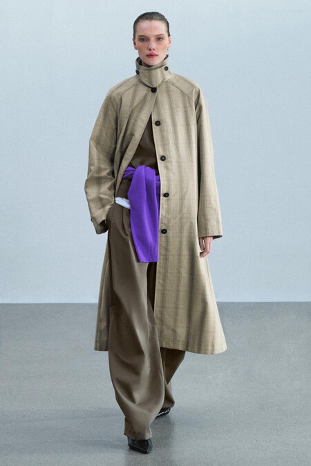 Gabardina Trench Cuadros Zara Tendencia Otono 2026 Chaqueta Ligera Entretiempo Elegante
