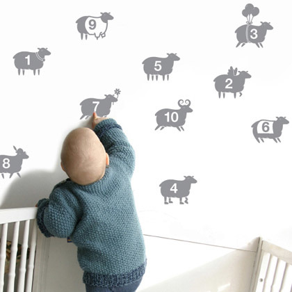 Vinilos de ovejitas para la habitación de los niños