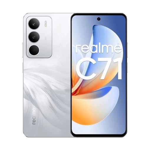 Versión global del smartphone realme C71 4G, con pantalla de 6,67 pulgadas y 120 Hz, que protege la vista, batería de 6300 mAh, cámara de 50 MP con inteligencia artificial y procesador de ocho núcleos.