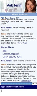 Jenn, el agente virtual de Alaska Air