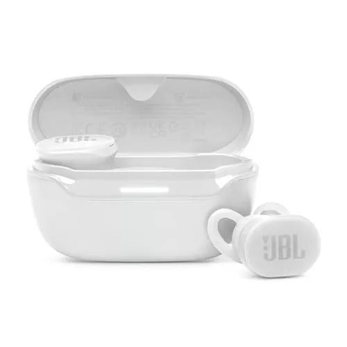 JBL Endurance Race 2, Earbuds True Wireless Bluetooth, 48 hrs de batería, Resistencia al Agua y al Polvo IP68, cancelación de Ruido, Sonido Pure Bass, Smart Ambient, Modos Deportivos, Blanco