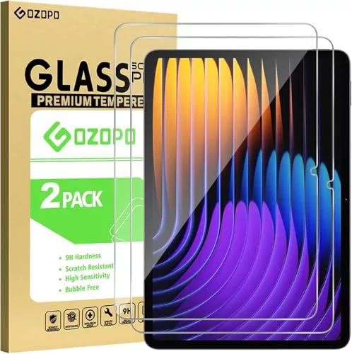 GOZOPO para Xiaomi Pad 7 / Pad 7 Pro (2024) 11.2 Pulgadas Protector Pantalla, Película de Vidrio Templado 9H, Antihuellas, Sin Burbujas [2 Piezas]