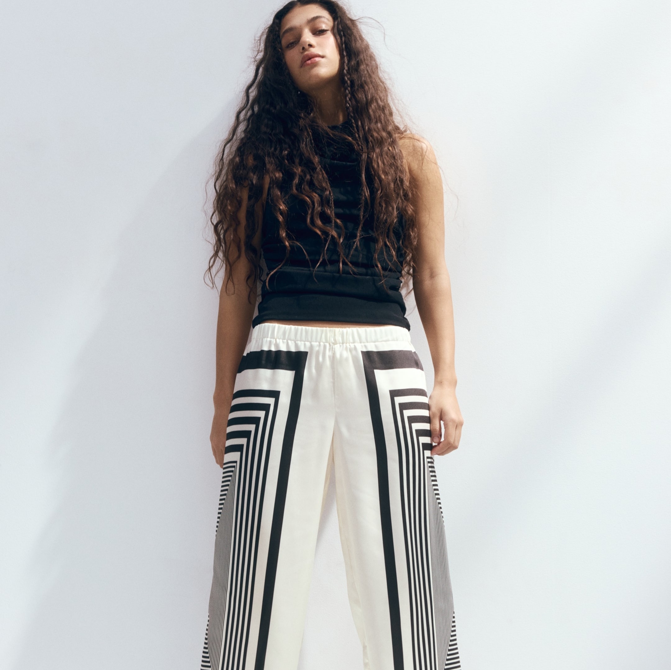 Pantalones amplio de satén 