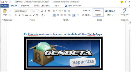 Microsoft adapta las Office Web Apps a Office 2013 y añade nuevas funcionalidades
