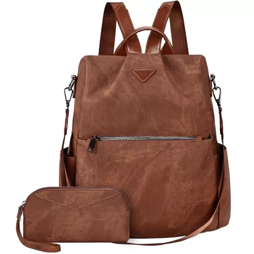 Leathario Mochila Antirrobo de Cuero