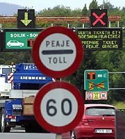 Los peajes subirán un 3.68% el 1 de enero