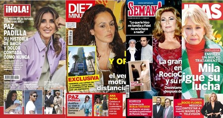 El nuevo tratamiento de Mila Ximénez, el apartamento en Miami de Rocío Jurado y el hermano secreto de Borja Thyssen: Estas son las portadas de la semana del 7 de abril