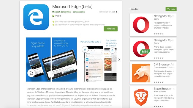 Microsoft Edge se actualiza para Android y ahora incluye AdBlock Plus ...