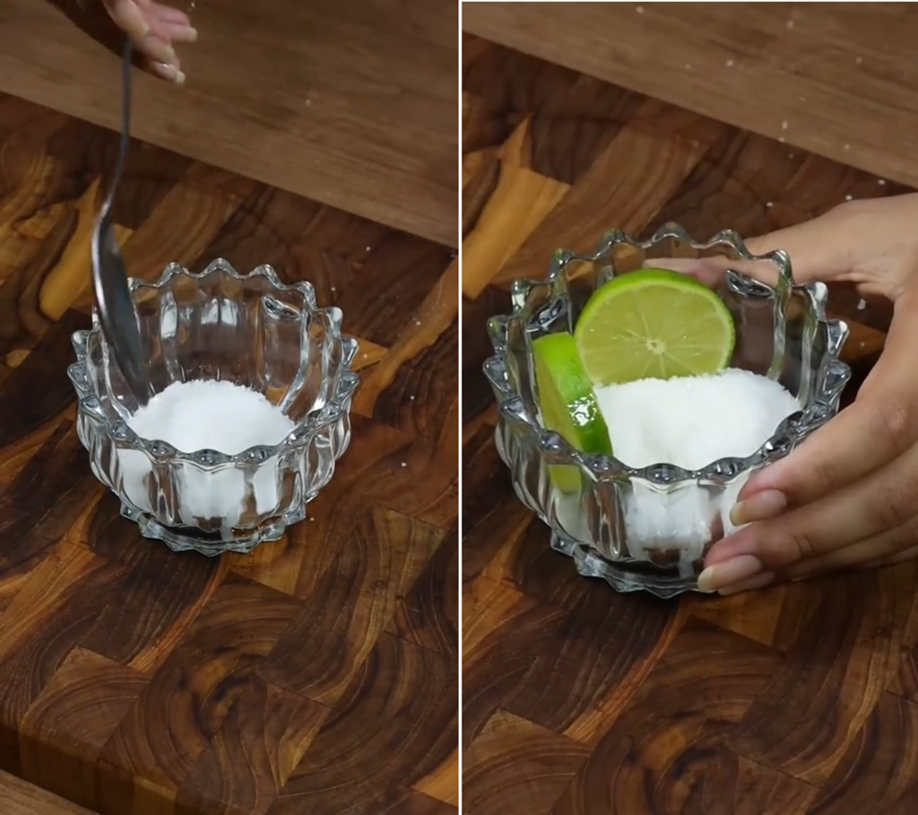 Nunca se me hubiera ocurrido hacer una vela antimosquitos tan bonita como esta usando sal, limones y un bote o vaso que no uses 