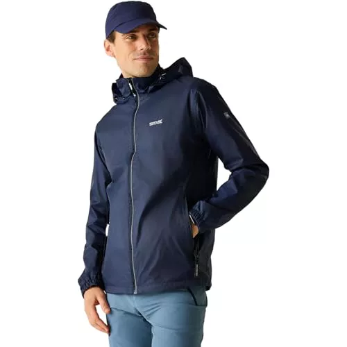 Regatta Lyle IV Chubasquero Lyle IV Impermeable Y Transpirable con Forro de Malla Oculta con Capucha Y Cubierta Activa Jackets Waterproof Shell, Hombre, Navy, XL