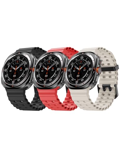 NotoCity Repuesto para Samsung Galaxy Watch Ultra, 47mm (Negro+Estrellada+Rojo)