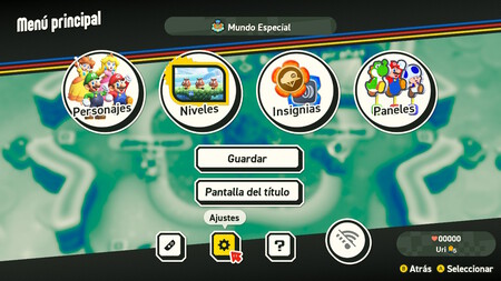 Menú principal Mario Wonder