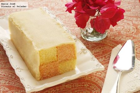 Battenberg cake. Receta