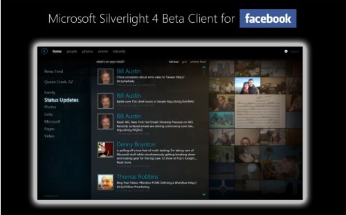 Silverlight facebook client