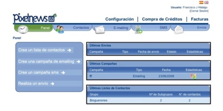 Pixelnews, herramienta de marketing para campañas por correo o sms