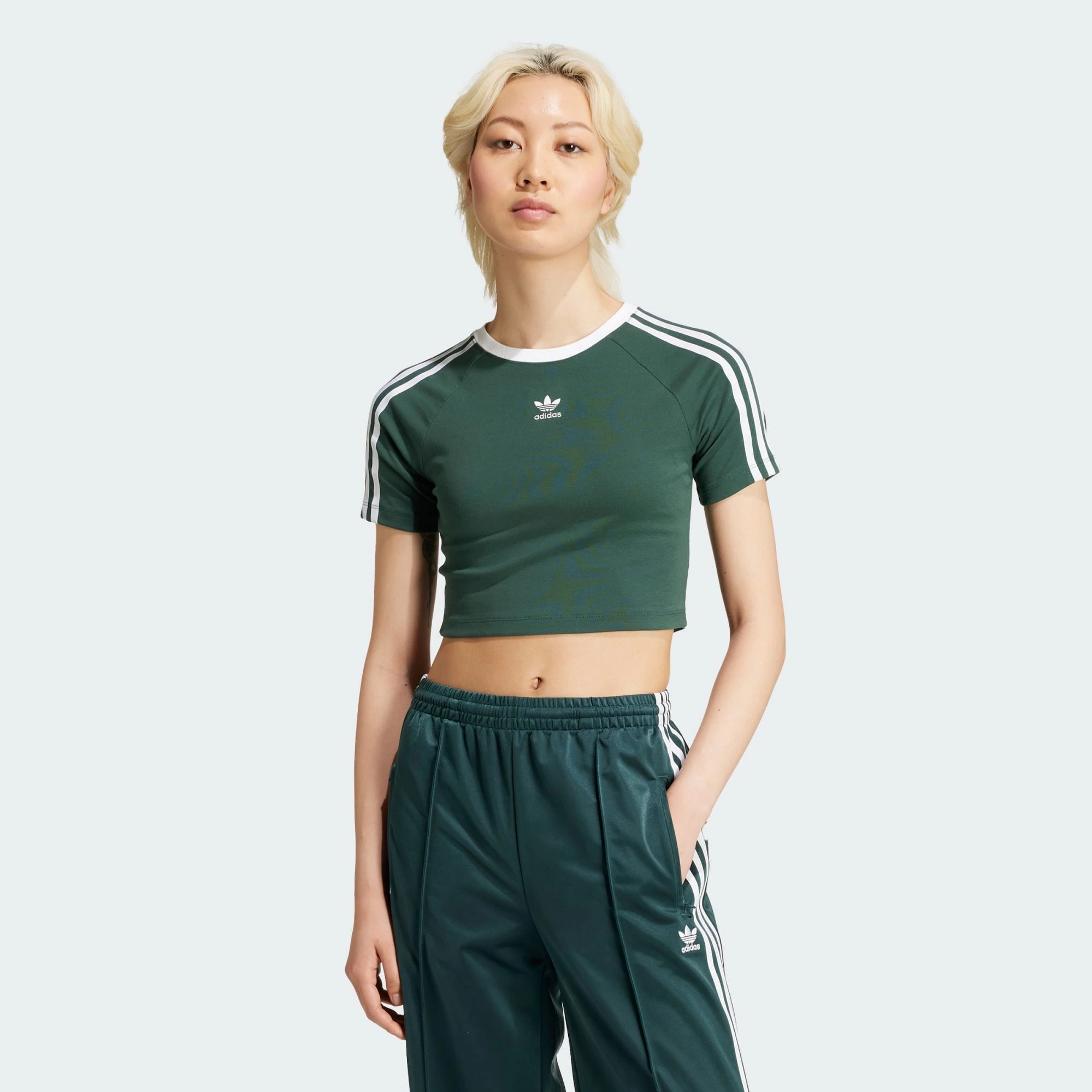 Camiseta Baby 3 bandas verde