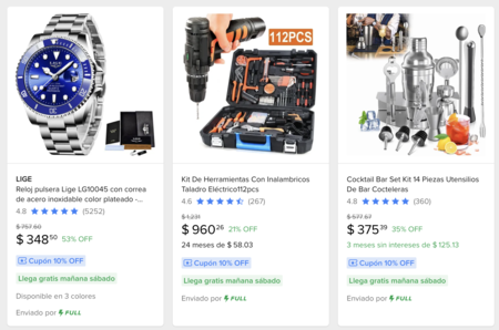 mercado libre productos con cupón promocional descuento rebaja oferta