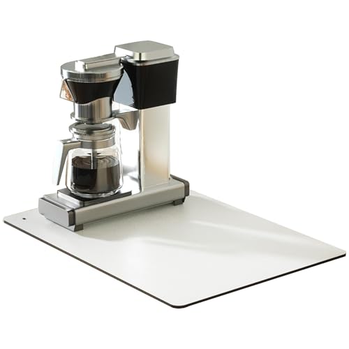 VireEyU Alfombrilla escurridora absorbente para vajilla y cafeteras, Altamente absorbente y de secado rápido, Antideslizante, Ideal para cocina y bar, Blanca, 40 x 60 cm