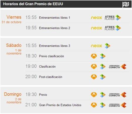 Horarios EEUU