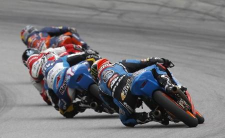 Luis Salom, Maverick Viñales y Álex Rins en Sepang