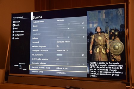 Controles de configuración del sonido