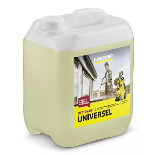 Kärcher Detergente universal RM 555, detergente de limpieza multiuso para hidrolimpiadoras Kärcher, 5 L