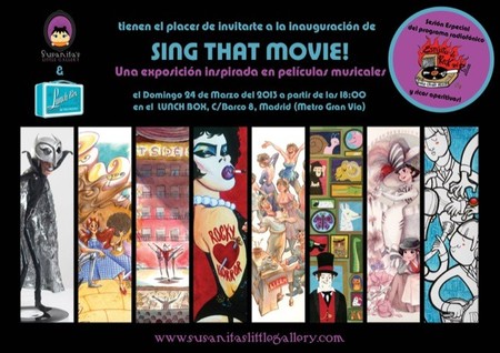 La exposición de Susanita's Little Gallery se llama Sing that movie! y se puede ver en el Lunch Box (Madrid)