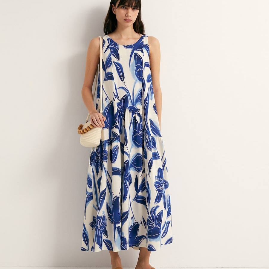 Vestido estampado Azul Sfera

