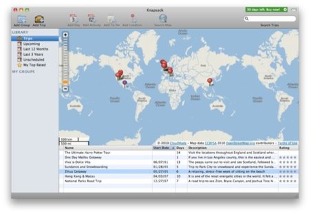 Knapsack, planifica tus viajes desde casa