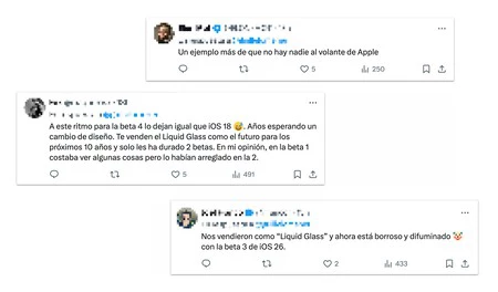 Alguno de los comentarios negativos en X